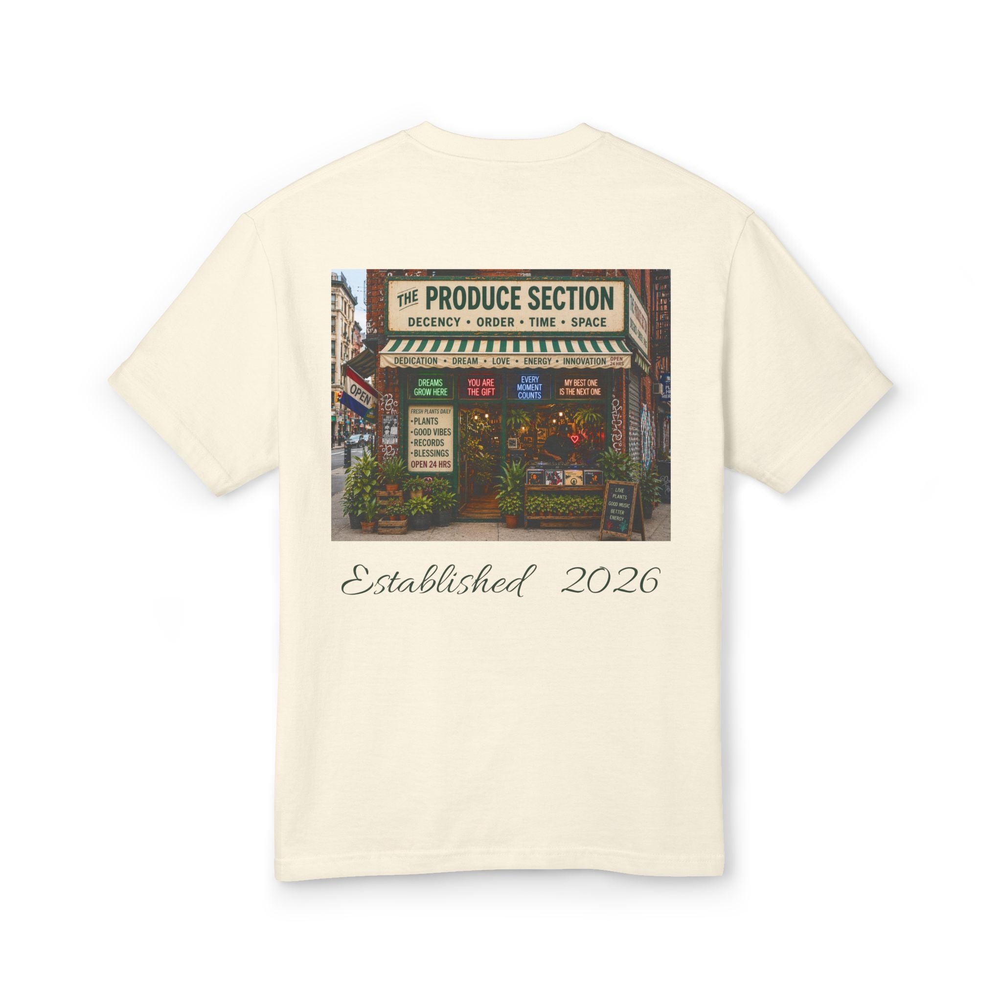 Vintage Corner Produce Shop Tee — "Produce Section" Graphic Cotton T‑Shirt