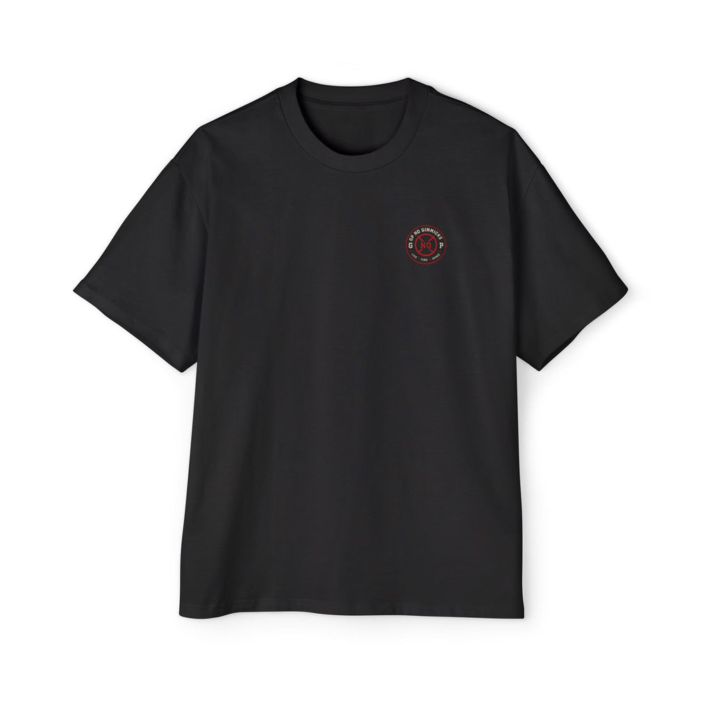 Oversized Tee — 'No Gimmicks' Time & Space Graphic Shirt
